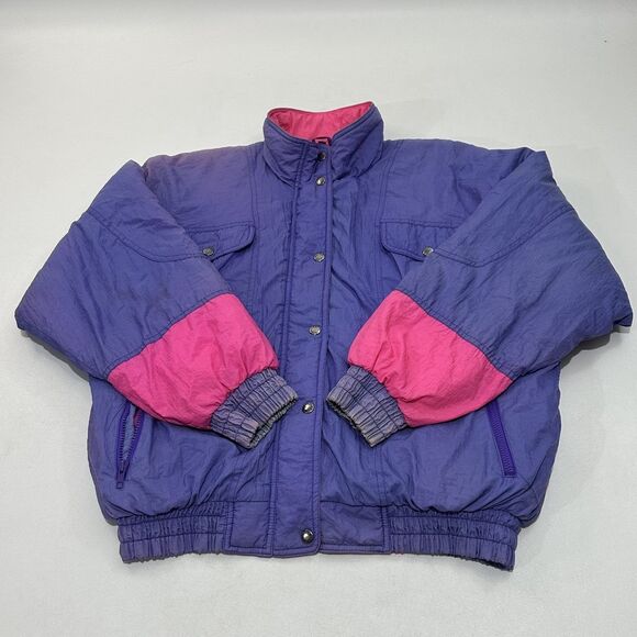 Jackets & Blazers - Rock Creek Insulated Jacket Purple With Pink Snap Front Closure, Size L